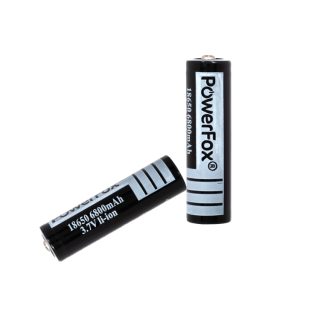 Deux batteries Li-ion 18650 PowerFox pour pointeur laser rechargeable
