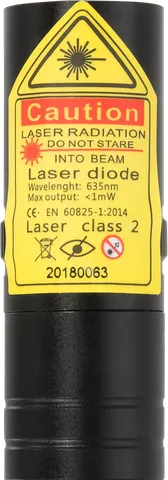 Starlight R2 Pro – gros plan sur l’étiquette d’avertissement avec la classe laser