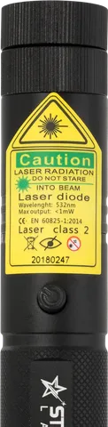 Starlight G1 Pro – gros plan sur l’étiquette d’avertissement avec la classe laser