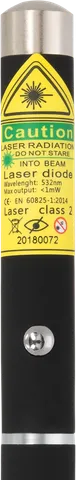 Starlight X1 – gros plan sur l’étiquette d’avertissement avec la classe laser