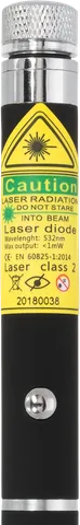 Starlight X2 – gros plan sur l’étiquette d’avertissement avec la classe laser